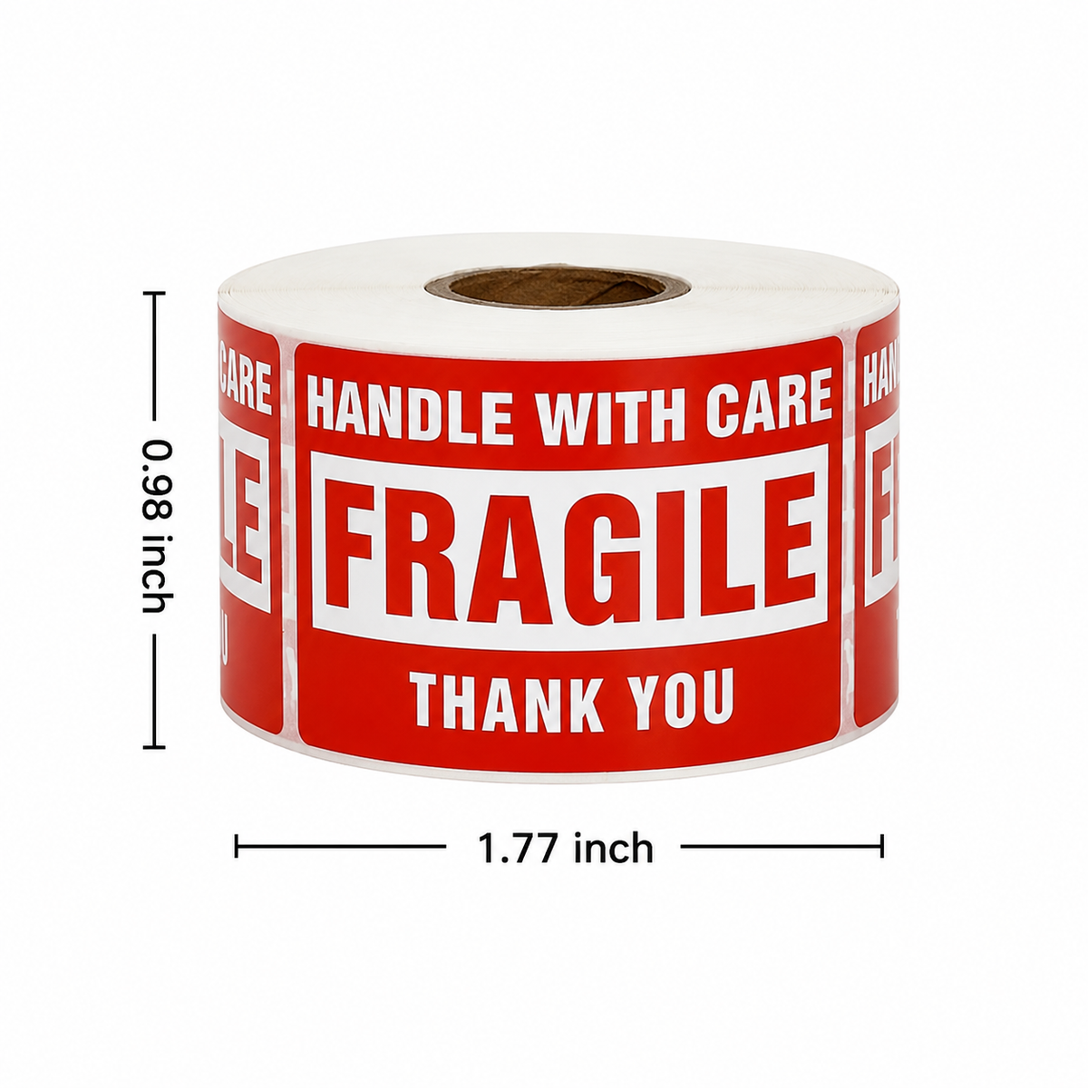 Fragile shipping stickers 250 count roll