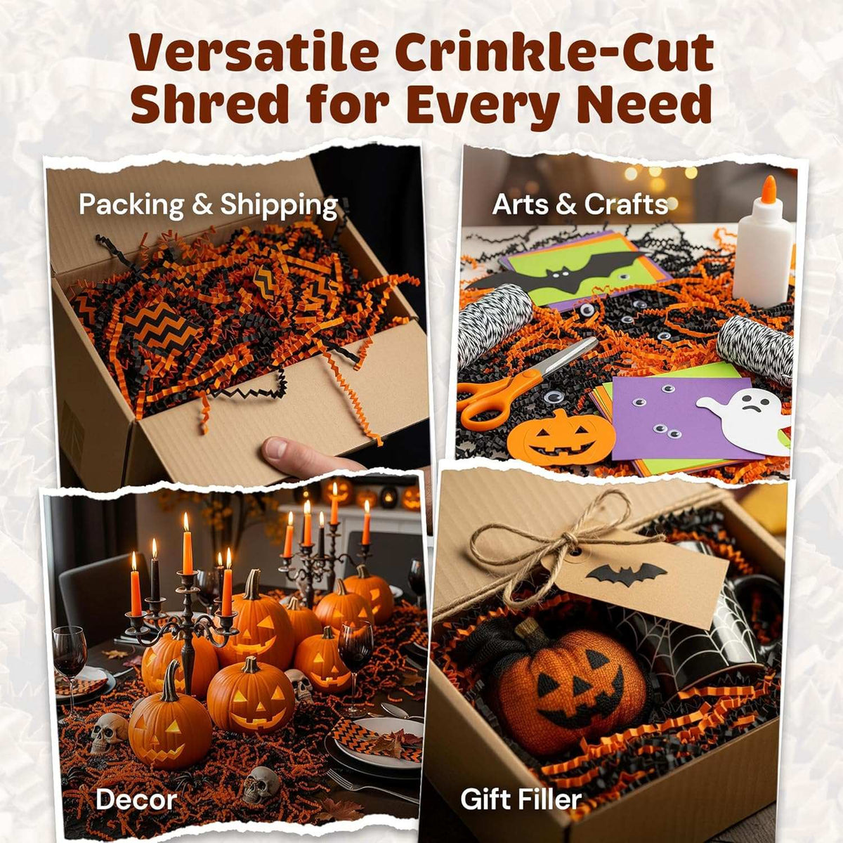 Halloween crinkle paper presentation example