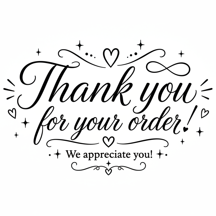 4x6 thank you thermal package label