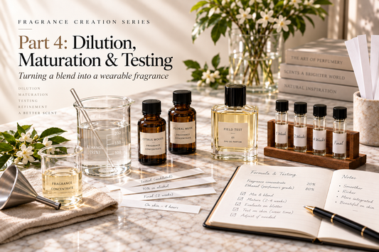 Fragrance Creation Series Part 4: Dilution, Maturation & Testing