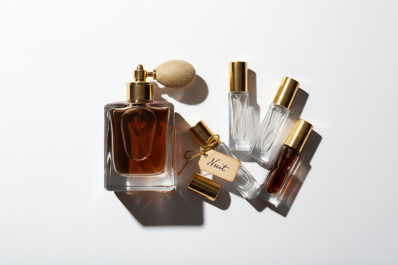 rare fragrance bottle and decant storage supplies