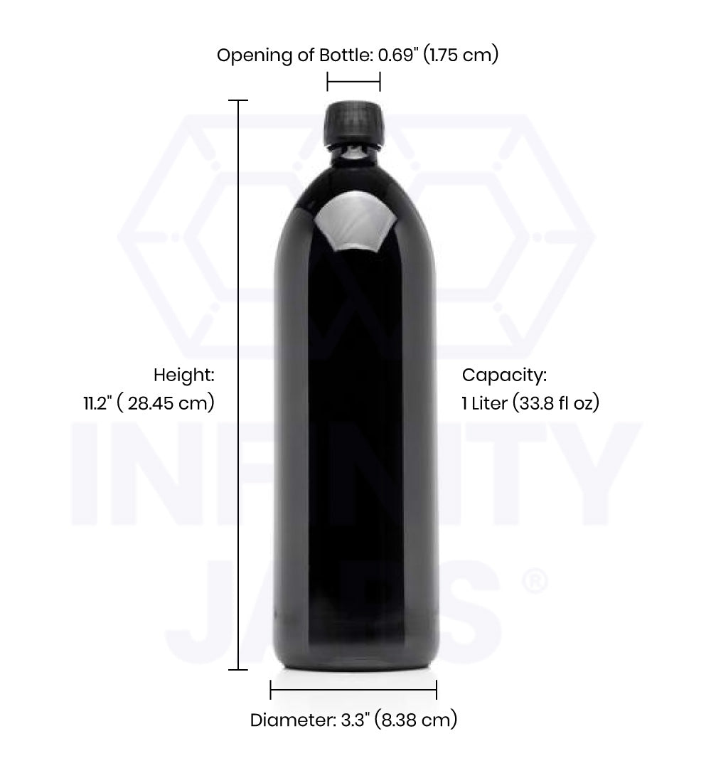 1 L Round Glass Bottle
