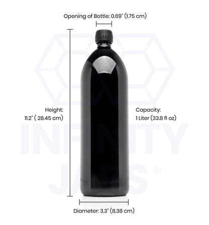 1 L Round Glass Bottle