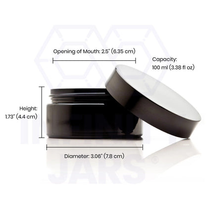 100 ML Glass Cosmetic Style Wide Mouth Jar