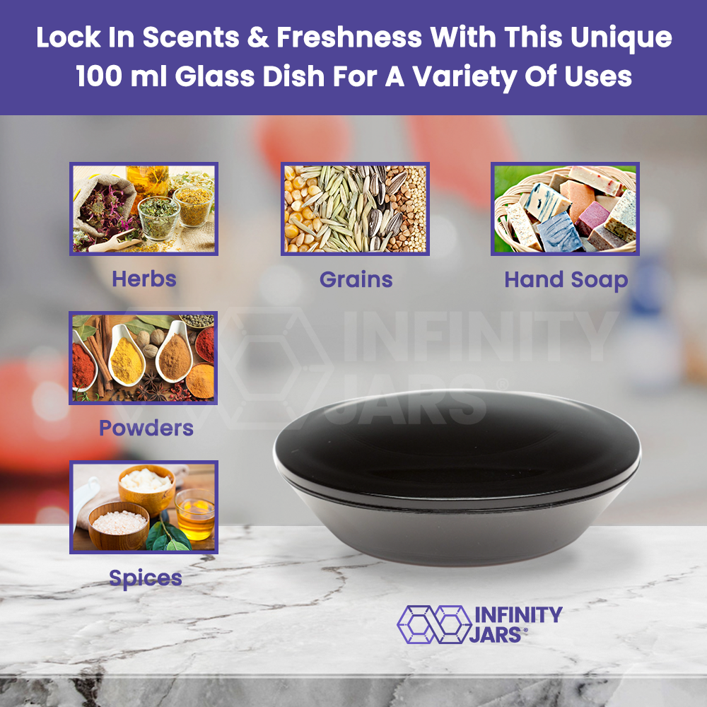 100 ML Glass Covered Dish with Glass Lid