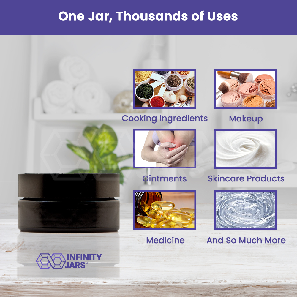 100 ML Glass Cosmetic Style Wide Mouth Jar