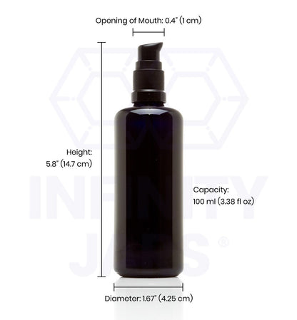 100 ML Glass Push Pump Bottle