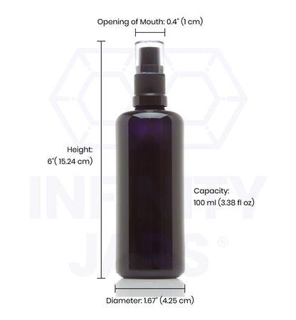 100 ML Glass Fine Mist Spray Bottle