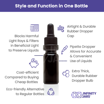 10 ML Glass Pipette Dropper Bottle