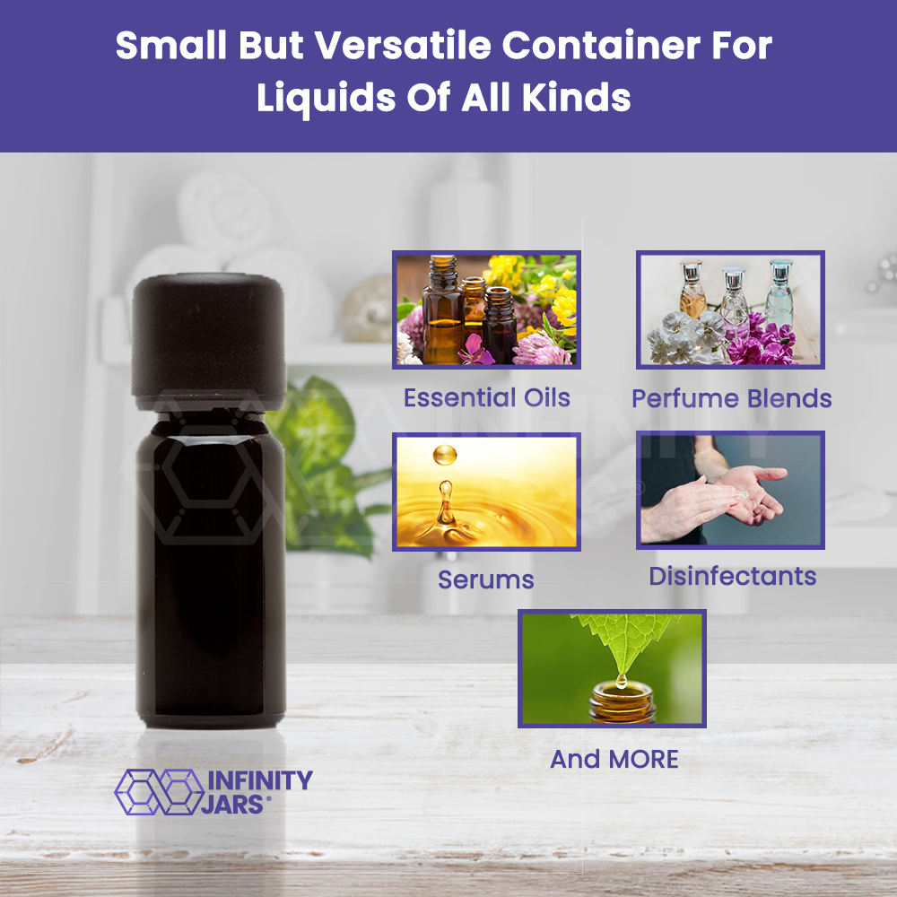 10 ML Glass Essential Oil Bottle with Euro Dropper Cap