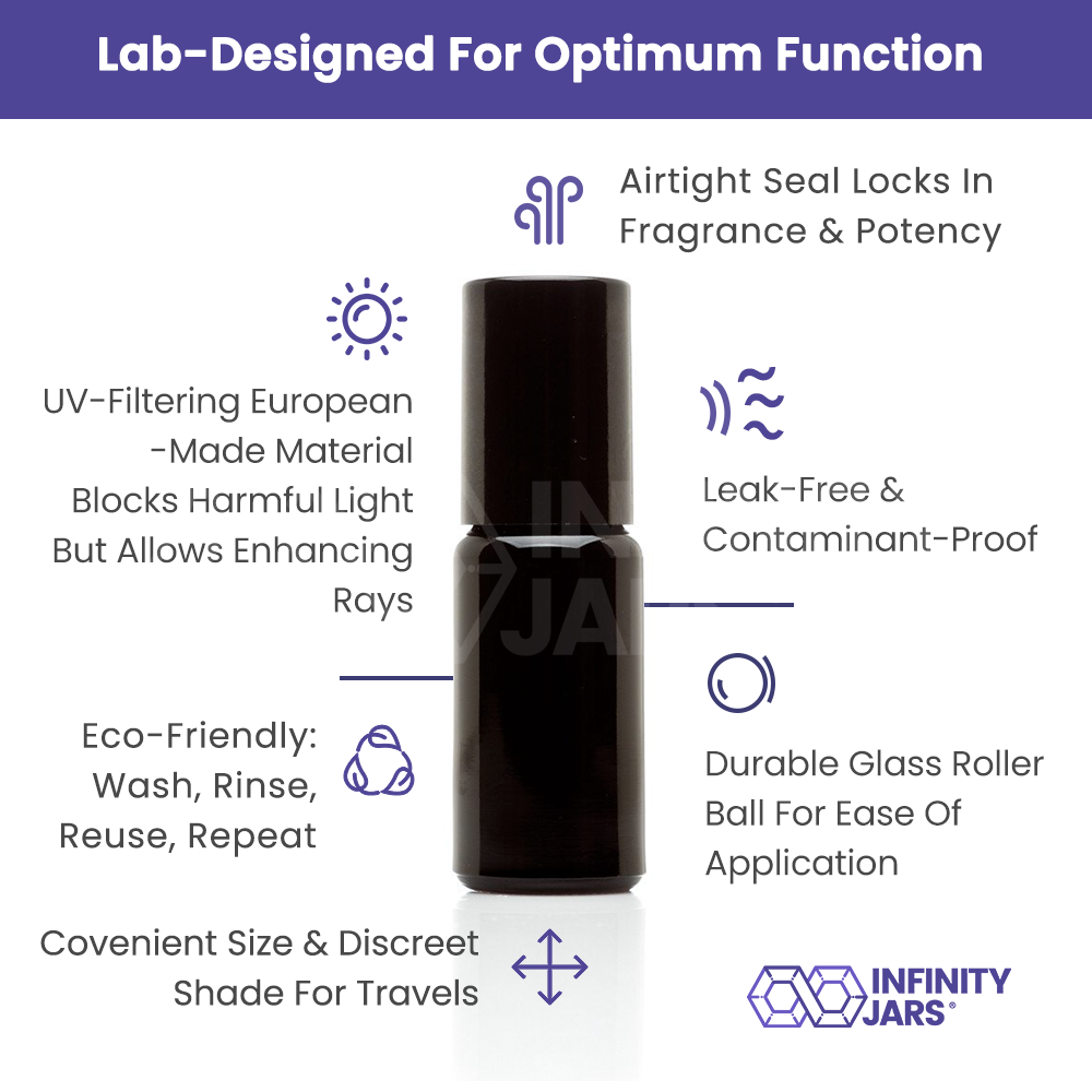 10 ML Glass Roller Applicator Bottle