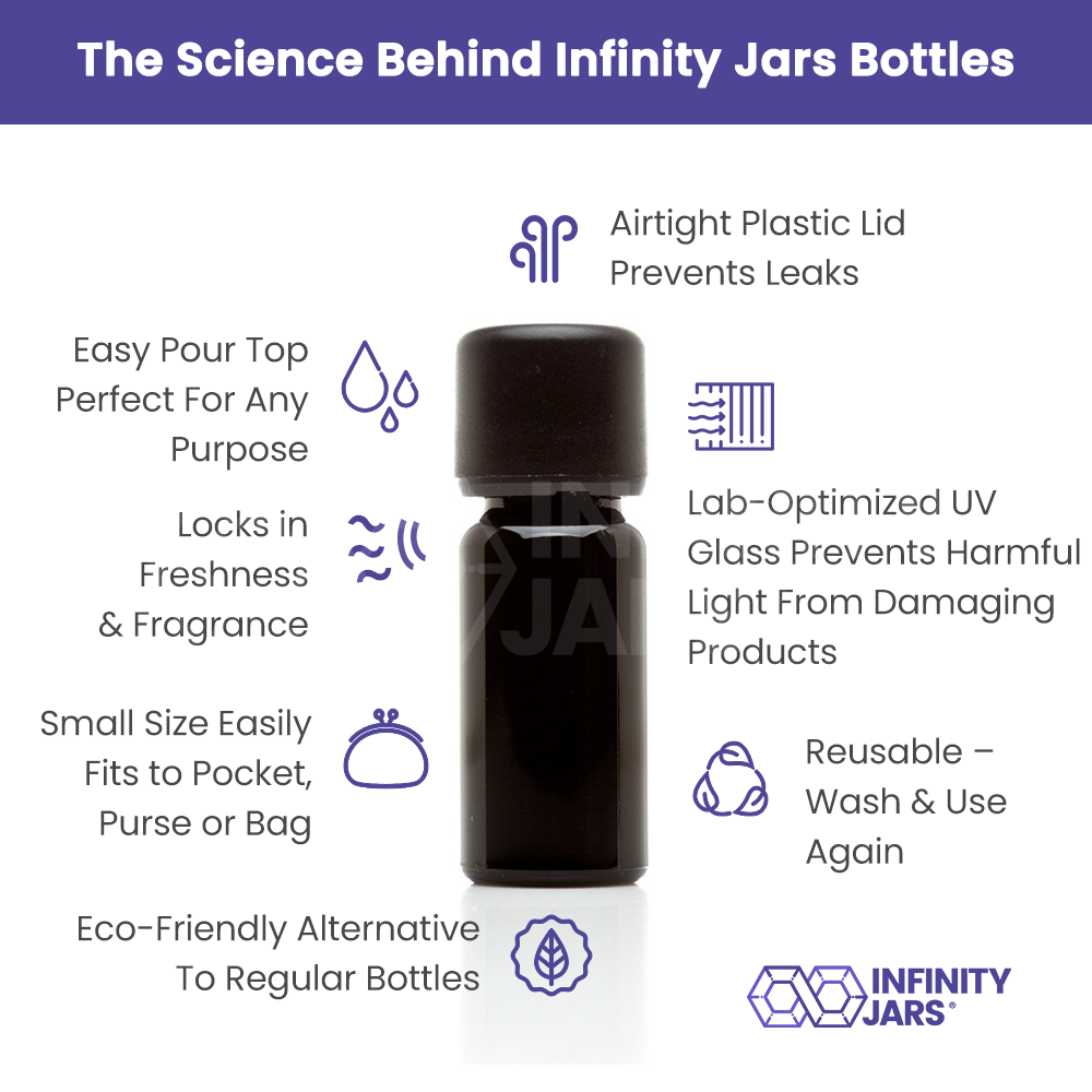 10 ML Childproof Easy Pour Screw Top Glass Bottle