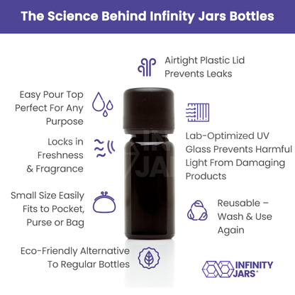 10 ML Childproof Easy Pour Screw Top Glass Bottle