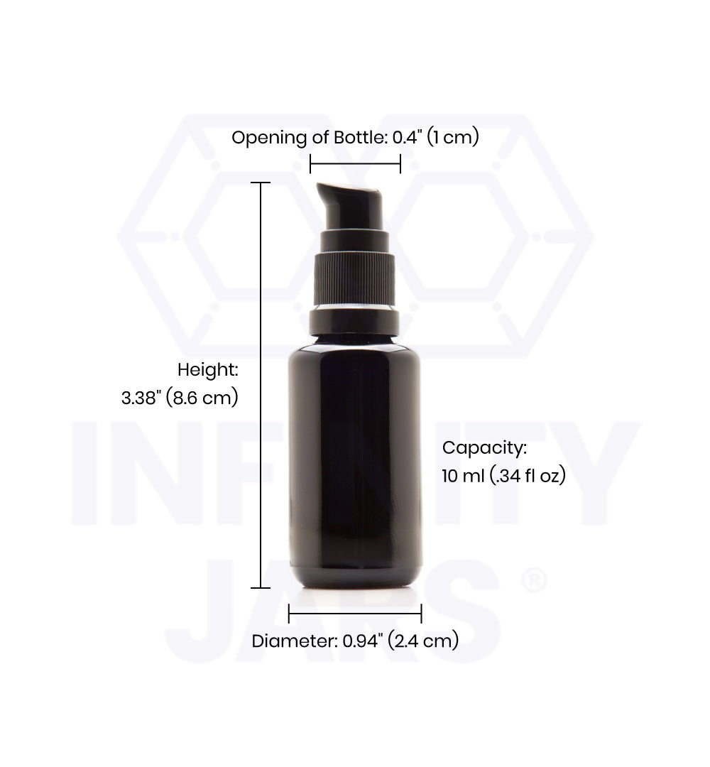 10 ML Glass Push Pump Bottle