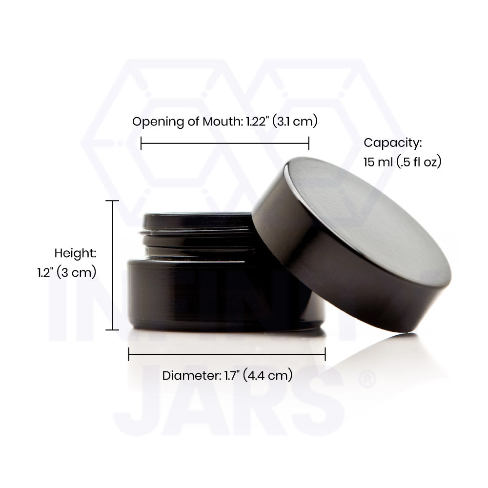 15 ML Glass Cosmetic Style Wide Mouth Jar