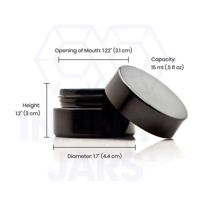 15 ML Glass Cosmetic Style Wide Mouth Jar
