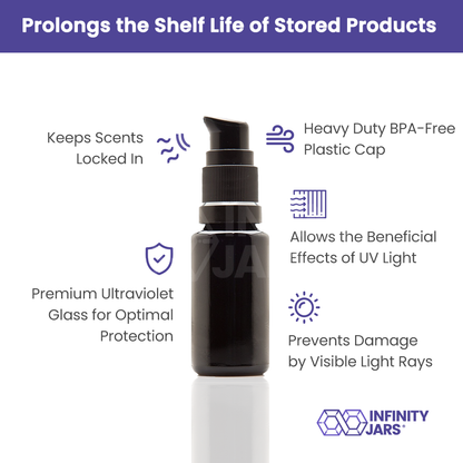 15 ML Glass Push Pump Bottle