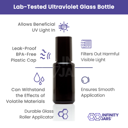 15 ML Glass Roller Applicator Bottle
