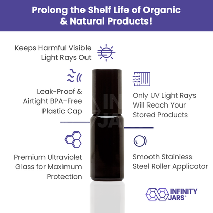 15 ML Stainless Steel Roller Applicator Bottle