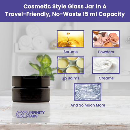 15 ML Glass Cosmetic Style Wide Mouth Jar