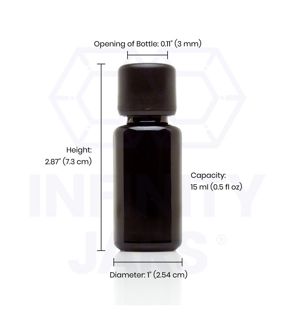 15 ML Glass Essential Oil Bottle with Euro Dropper Cap
