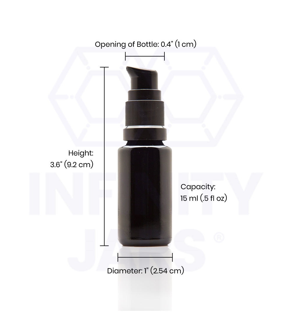 15 ML Glass Push Pump Bottle