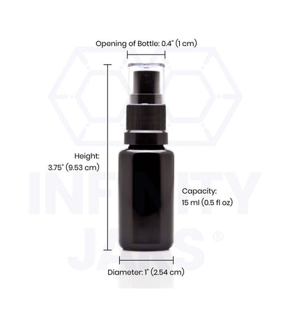 15 ML Glass Fine Mist Spray Bottle