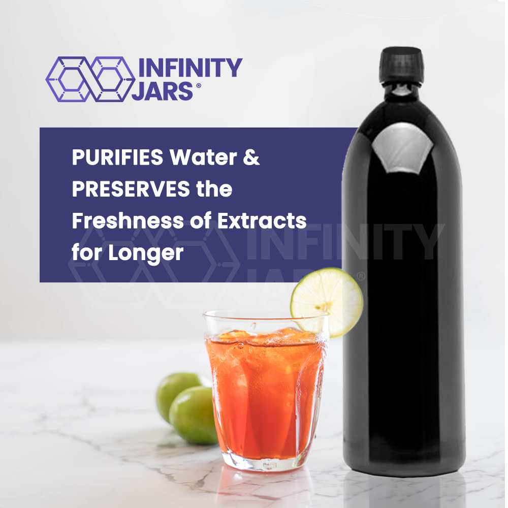 1 L Round Glass Bottle