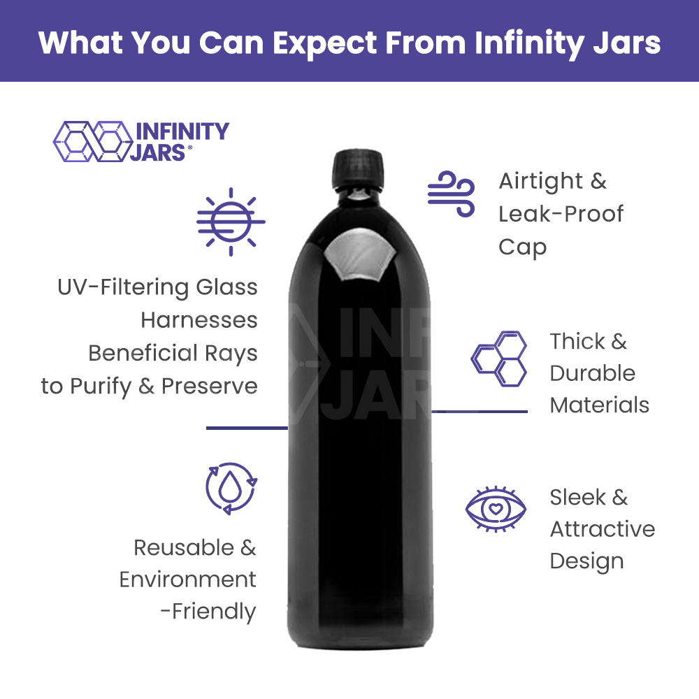 1 L Round Glass Bottle