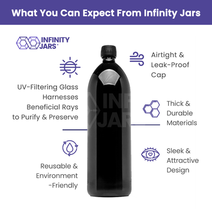 1 L Round Glass Bottle