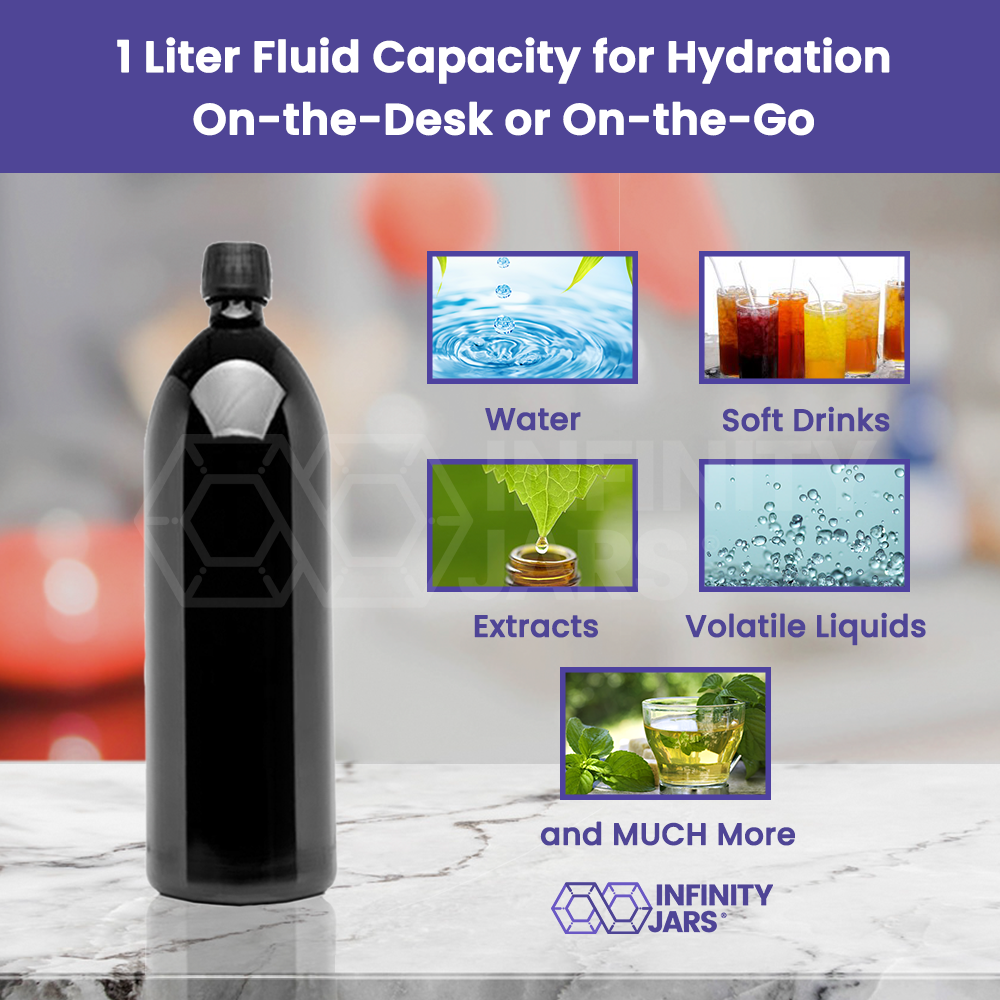 1 L Round Glass Bottle