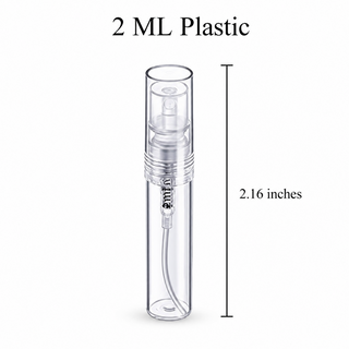 2 ML Plastic Snap Cap Clear Perfume Spray Bottle