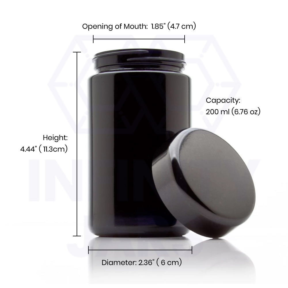 200 ML Tall Glass Screw Top Jar