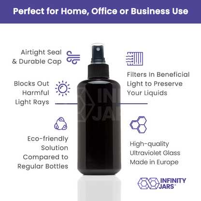 200 ML Glass Fine Mist Spray Bottle