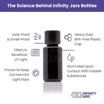 20 ML Childproof Easy Pour Screw Top Glass Bottle