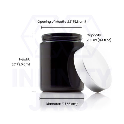 Silver Collection 250 ML Screw Top Jar with Aluminum Lid