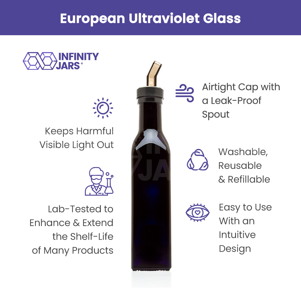 250 ML Square Glass Bottle with Oil Spout