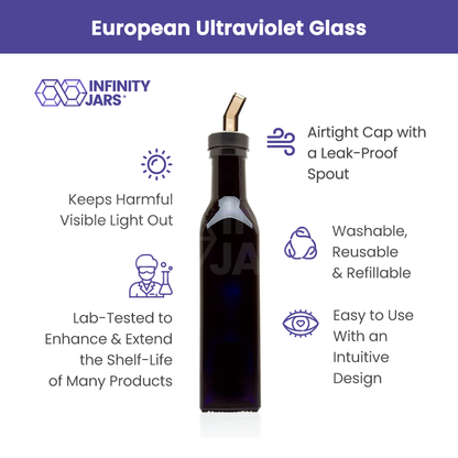250 ML Square Glass Bottle with Oil Spout