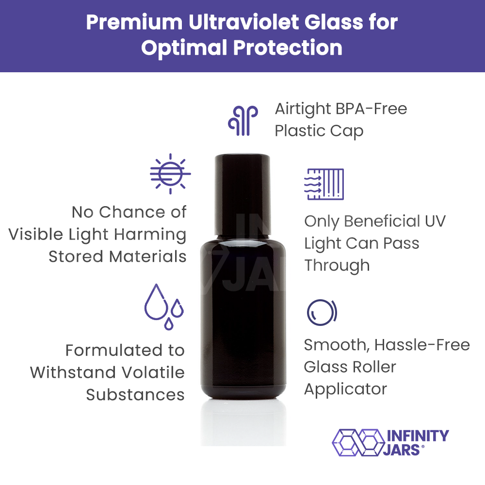 30 ML Glass Roller Applicator Bottle