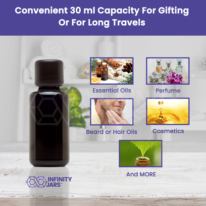 30 ML Glass Essential Oil Bottle with Euro Dropper Cap