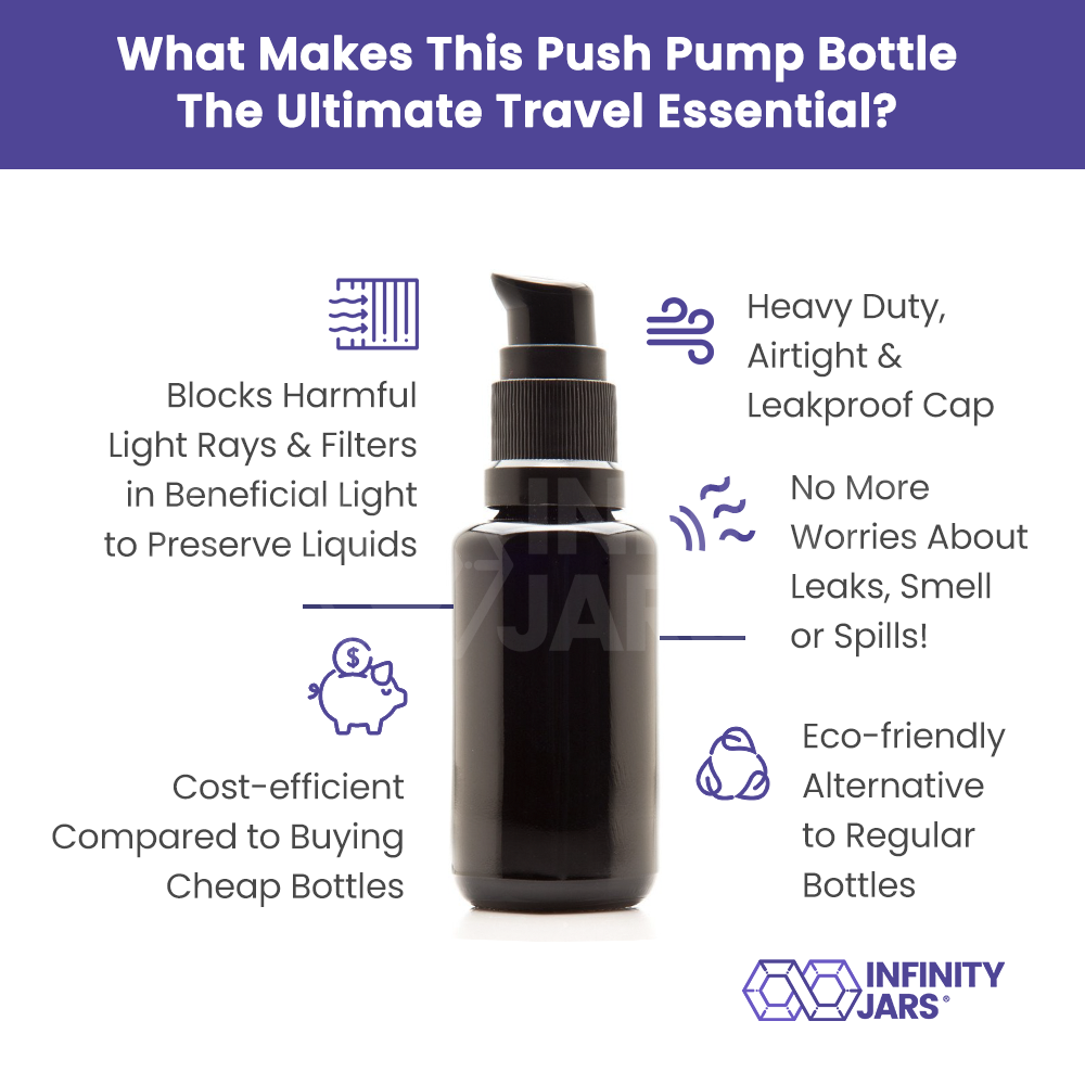 30 ML Glass Push Pump Bottle