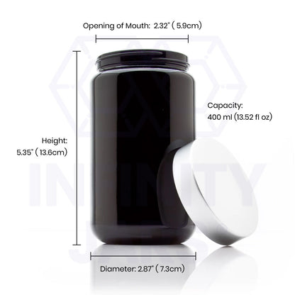 Silver Collection 400 ML Screw Top Jar with Aluminum Lid