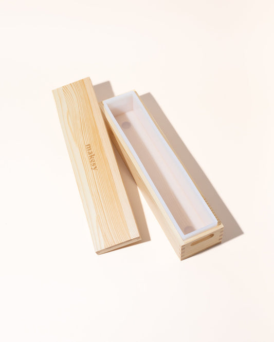 5 lb wooden box soap mold with silicone insert