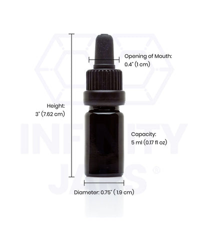 5 ML Glass Pipette Dropper Bottle
