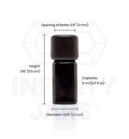 5 ML Childproof Easy Pour Screw Top Glass Bottle