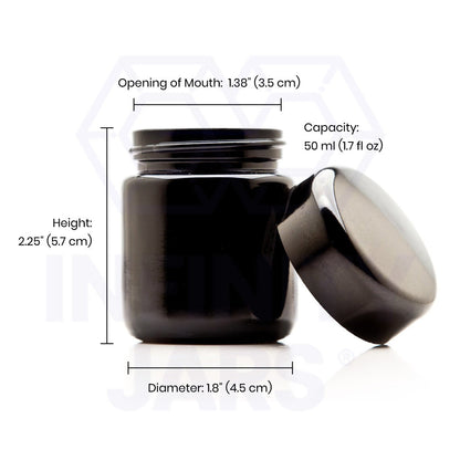 50 ML Tall Glass Screw Top Jar