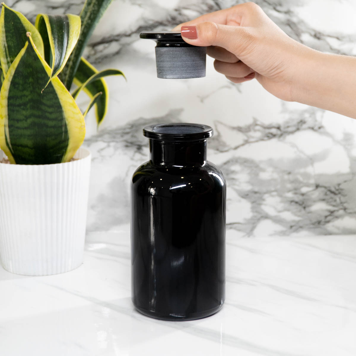 500 ML Glass-on-Glass Apothecary Jar