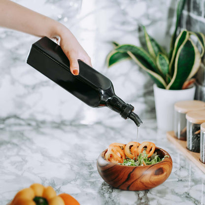 500 ML Square Glass Bottle with Oil Spout