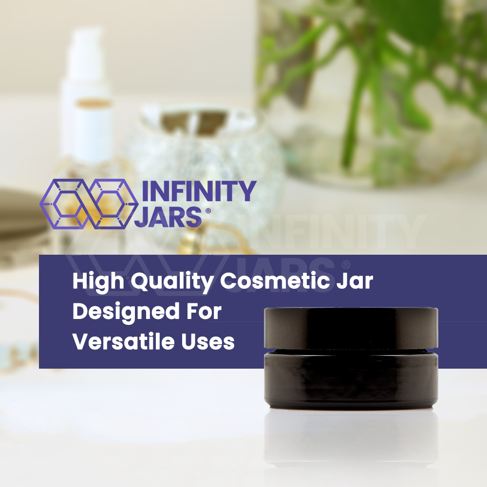 50 ML Glass Cosmetic Style Wide Mouth Jar