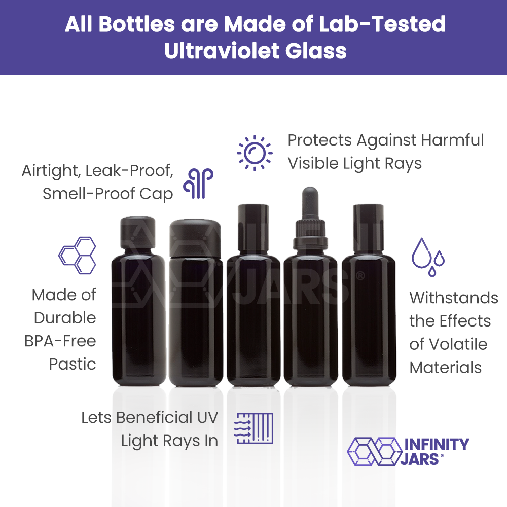 50 ML Five Glass Bottle Cosmetic Collection